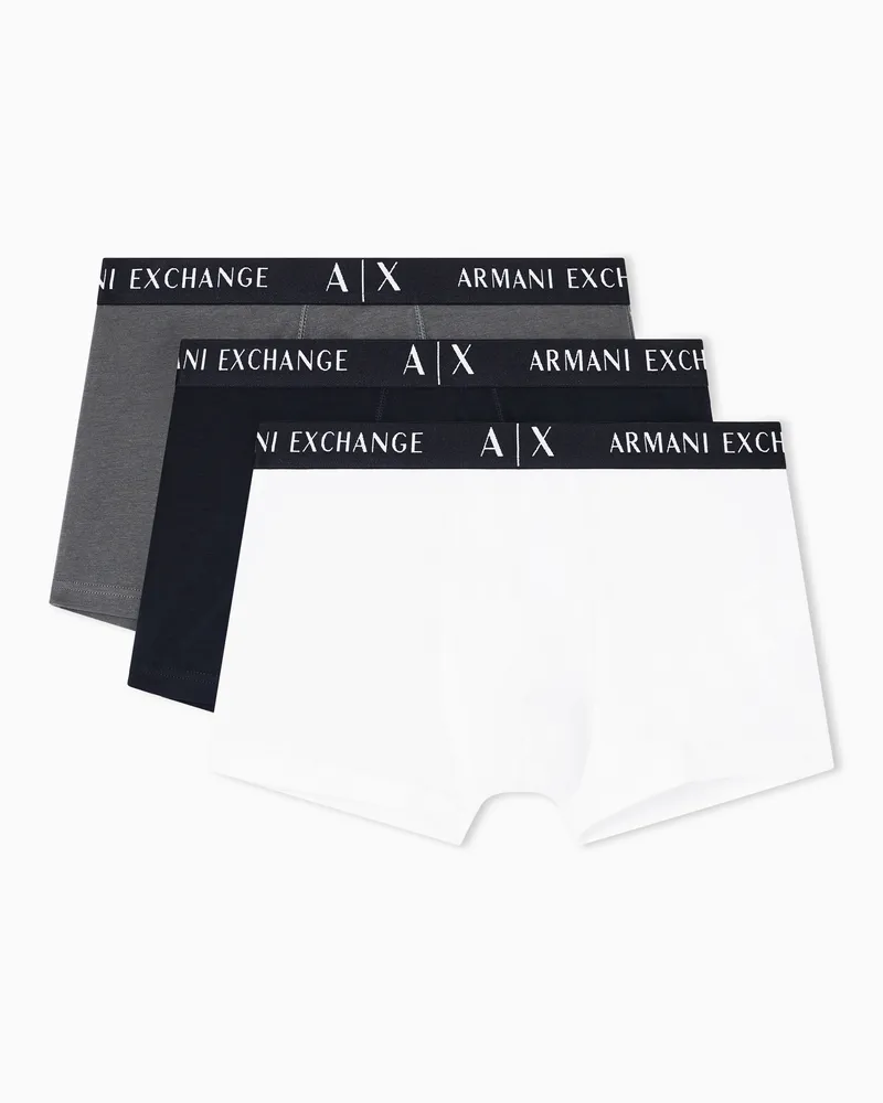 Armani Exchange 3er-Pack Boxershorts aus elastischer Baumwolle Grün