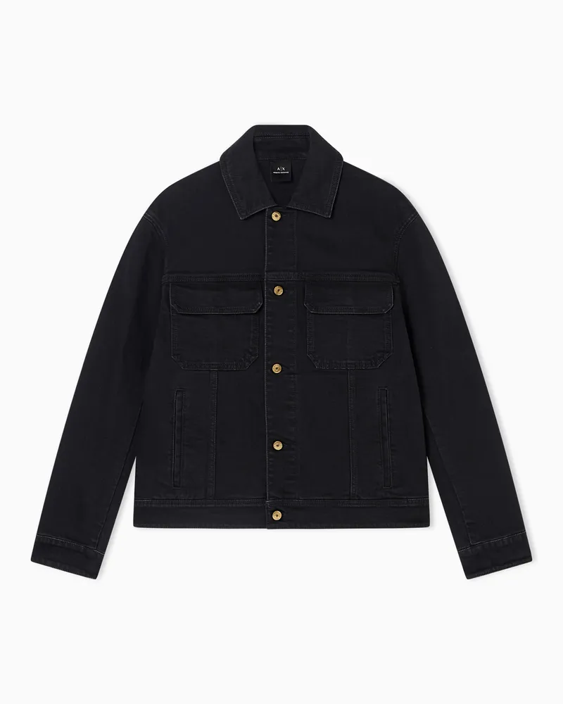 Armani Exchange Cotton denim jacket Schwarz
