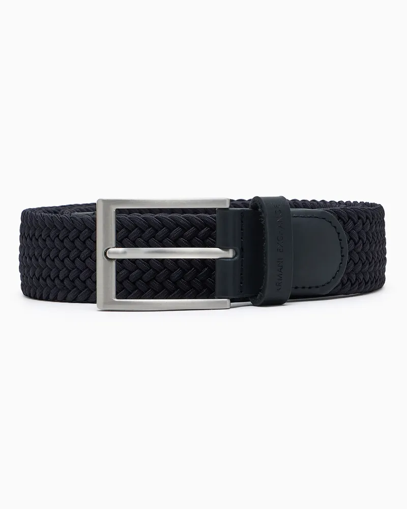 Armani Exchange Gürtel aus gewebtem Stoff Marineblau