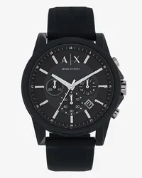 Armani Exchange Uhren mit Gummiarmband Schwarz