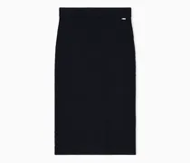 Midi-Bleistiftrock mit Allover-Logo