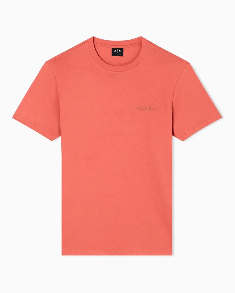 Armani Exchange T-Shirt mit normaler Passform und Logo Orange