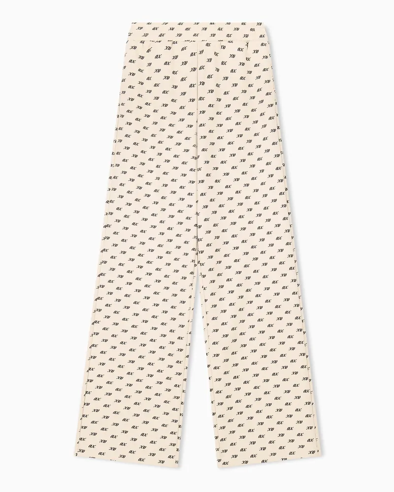Armani Exchange Hose Regular Fit aus Bio-Baumwolljersey mit Allover-Print Beige