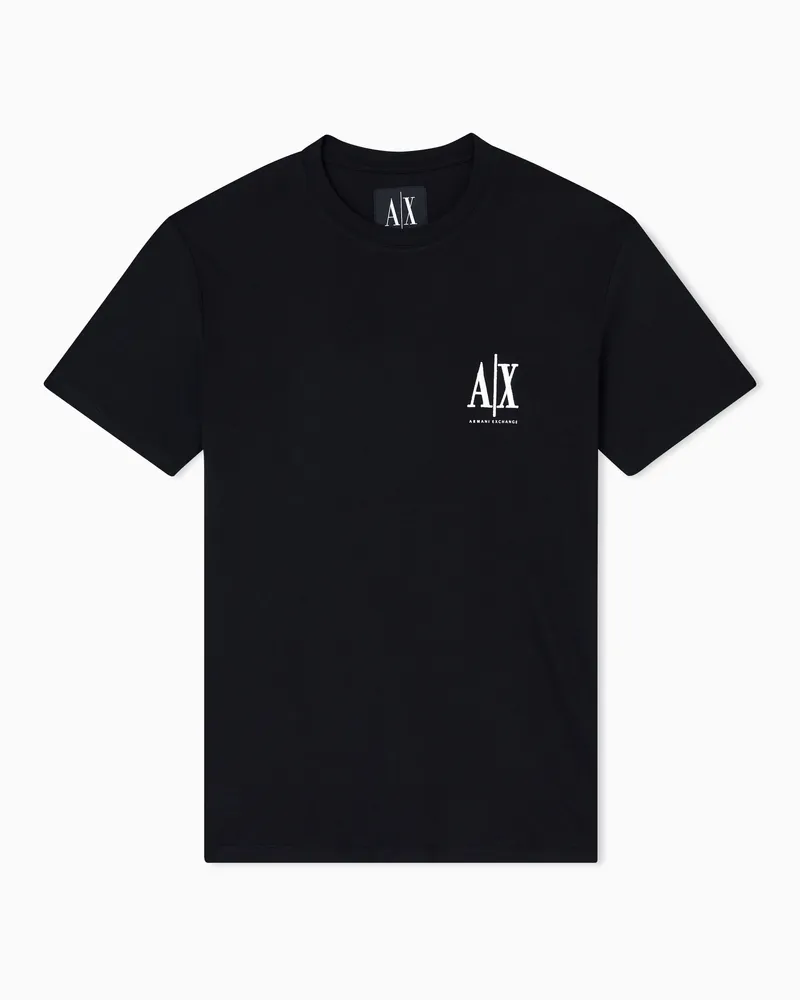Armani Exchange Icon-T-Shirt mit normaler Passform Schwarz