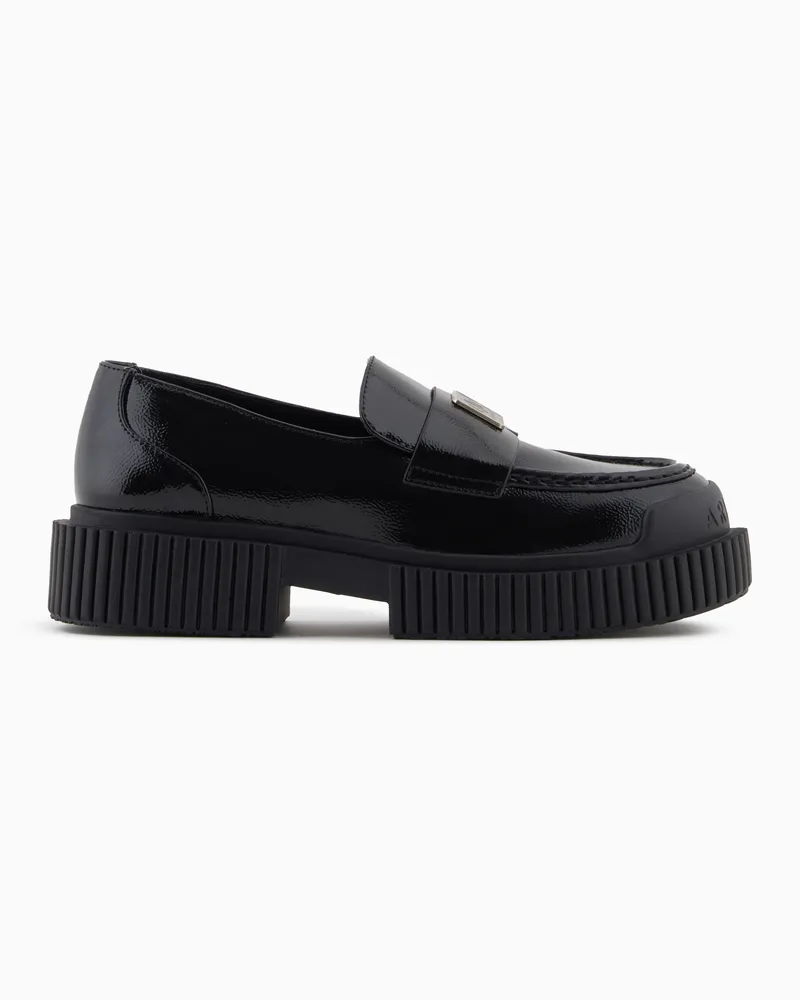 Armani Exchange Mokassins Schwarz