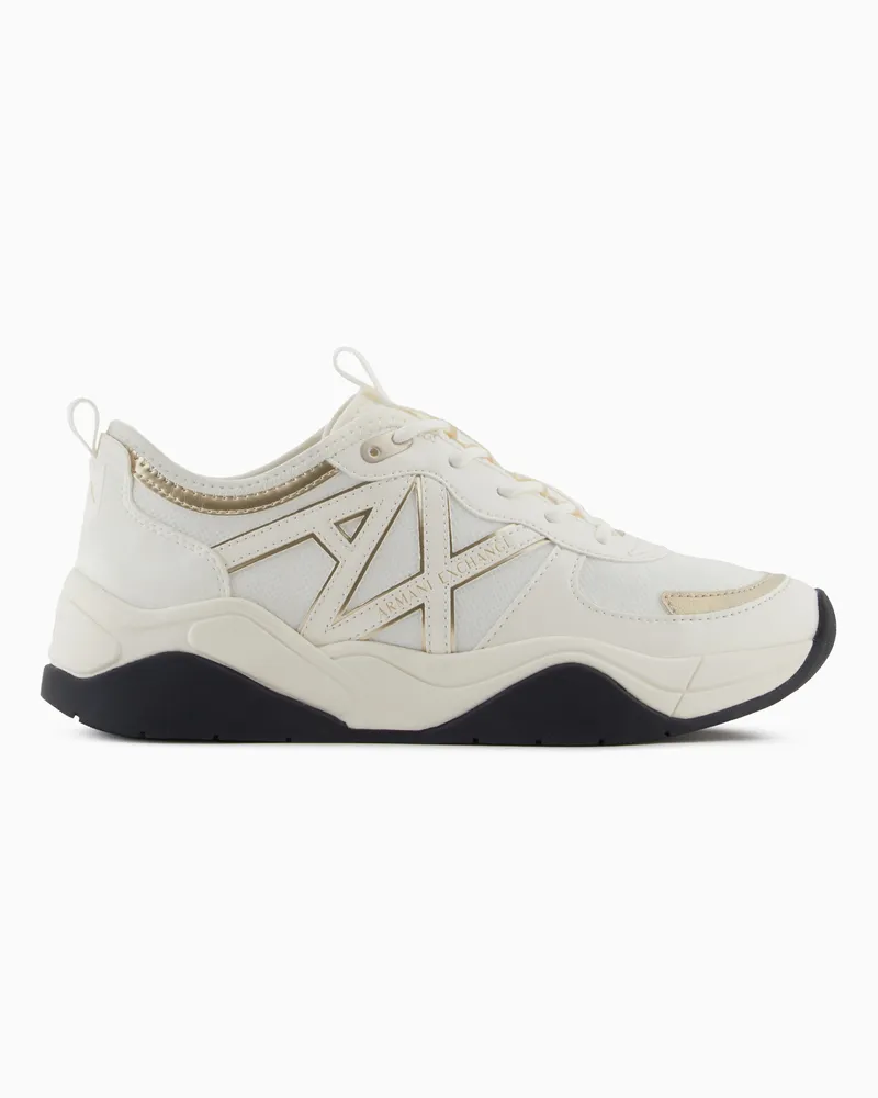 Armani Exchange Klobige Sneaker mit Logo Weiß