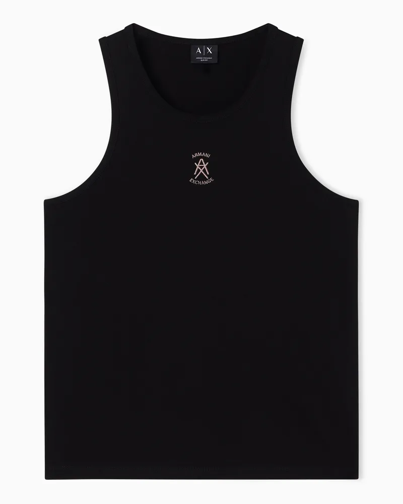Armani Exchange Cotton Tank Top Schwarz