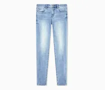 Super Skinny Jeans aus Stretch-Denim, mittelblau-indigo
