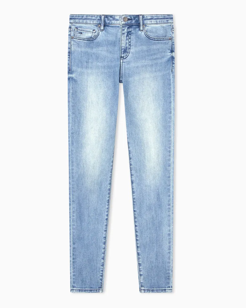Armani Exchange Super Skinny Jeans aus Stretch-Denim, mittelblau-indigo Blau