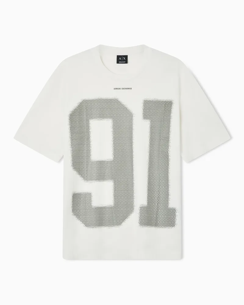 Armani Exchange Regular fit cotton T-shirt Weiß