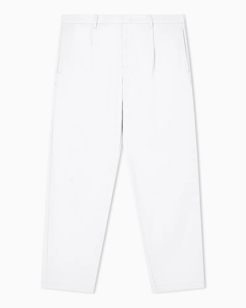 Armani Exchange Chinos aus Baumwolltwill Weiß