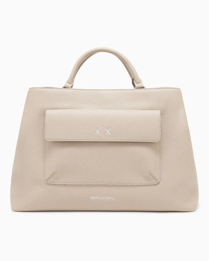 Armani Exchange Handtasche mit Schulterriemen und Logo Beige