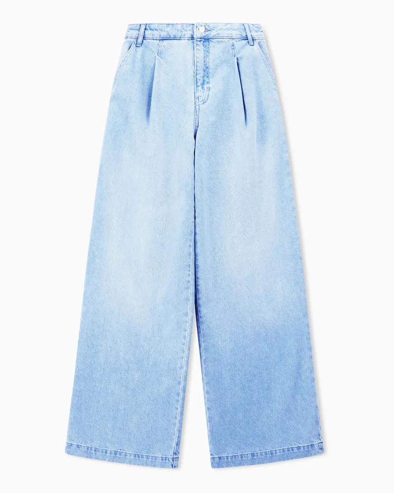 Armani Exchange Weite Jeans aus leichtem Denim Blau