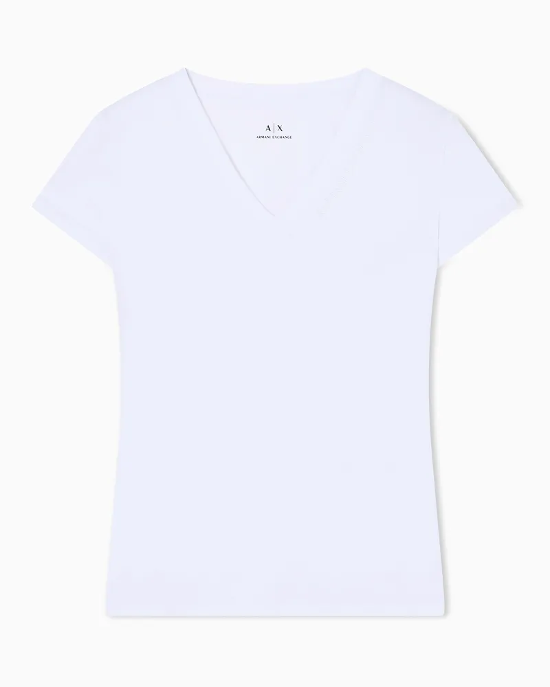 Armani Exchange Slim Fit T-Shirt mit Logo Weiß