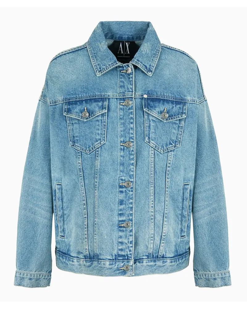 Armani Exchange Jeansjacken Mittelblau