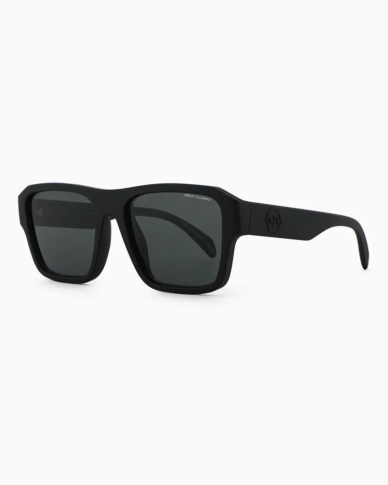 Armani Exchange Sonnenbrille mit eckiger Fassung für Herren Schwarz