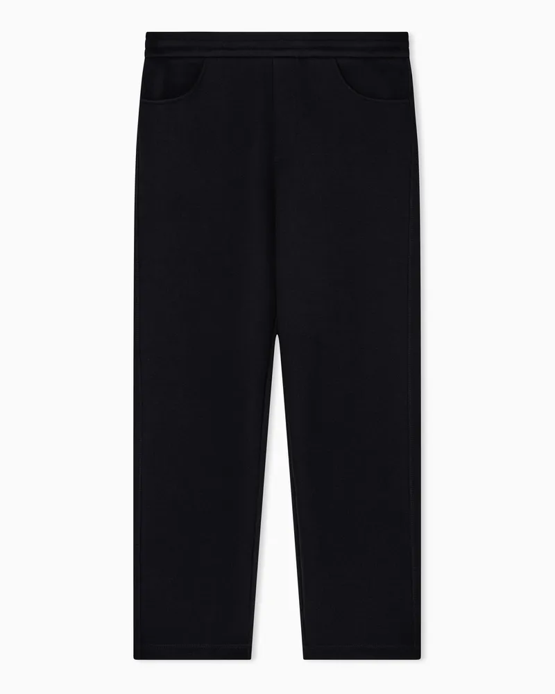 Armani Exchange Piqué-Hose aus Baumwollmischung Schwarz