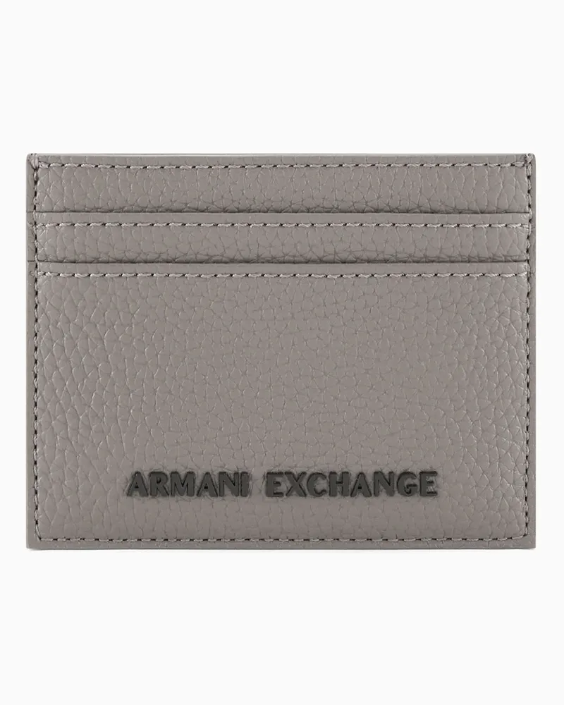 Armani Exchange Kartenhalter mit glatter Oberfläche Beige