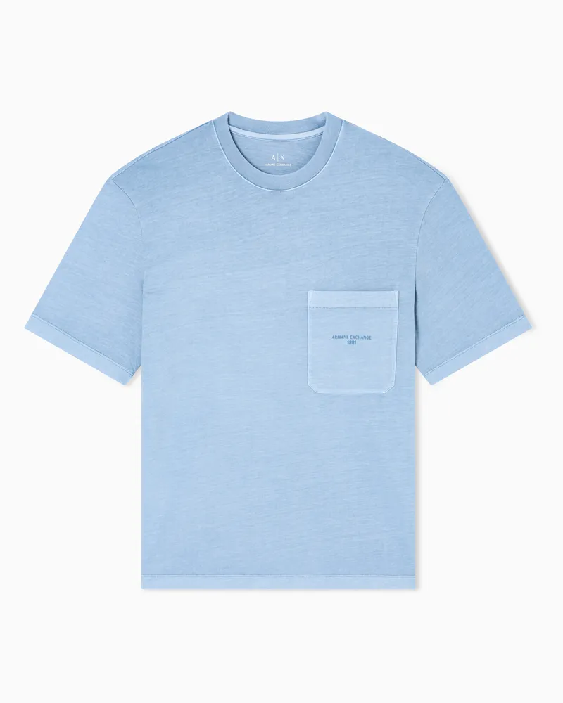 Armani Exchange Regular Fit T-Shirts Hellblau