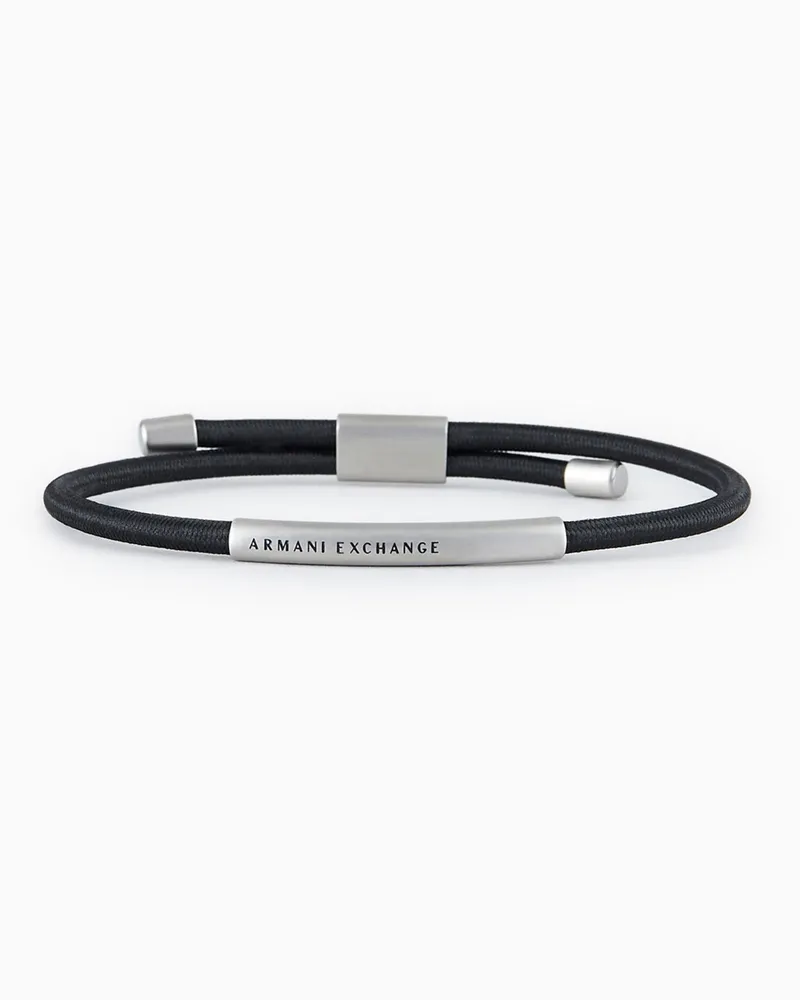 Armani Exchange Steel and eco-leather bracelet Mehrfarbig