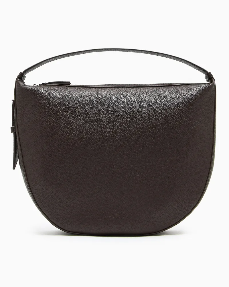 Armani Exchange Hobo-Umhängetasche mit ASV-Logo Braun