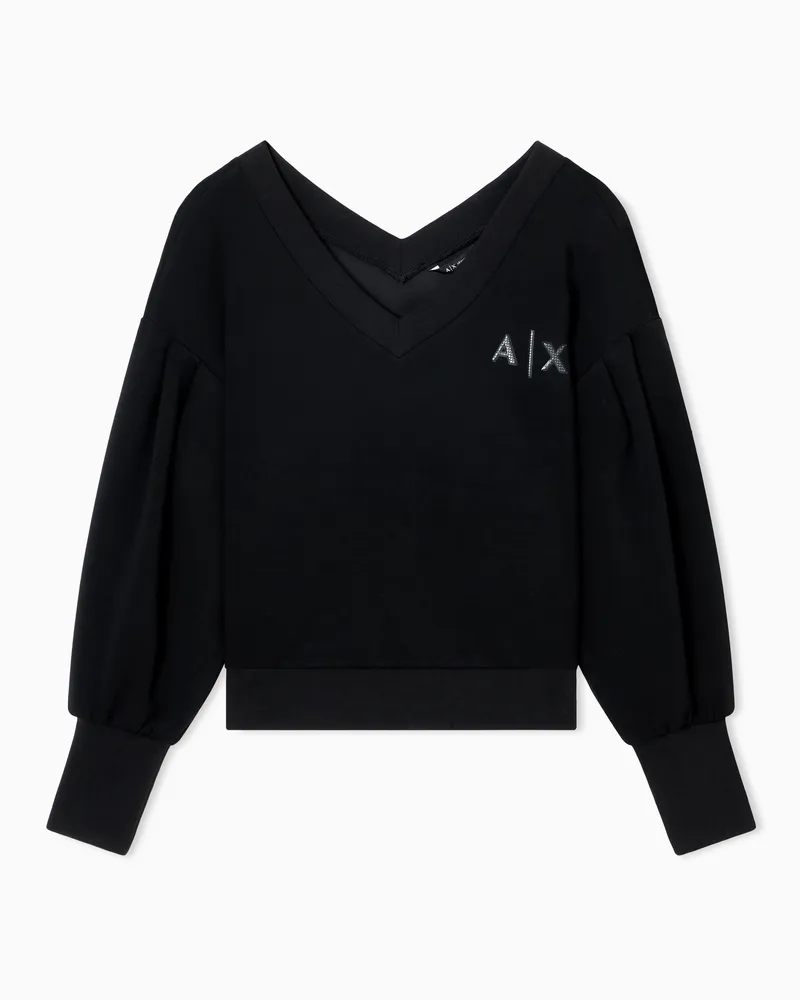 Armani Exchange Sweatshirts ohne Kapuze Schwarz