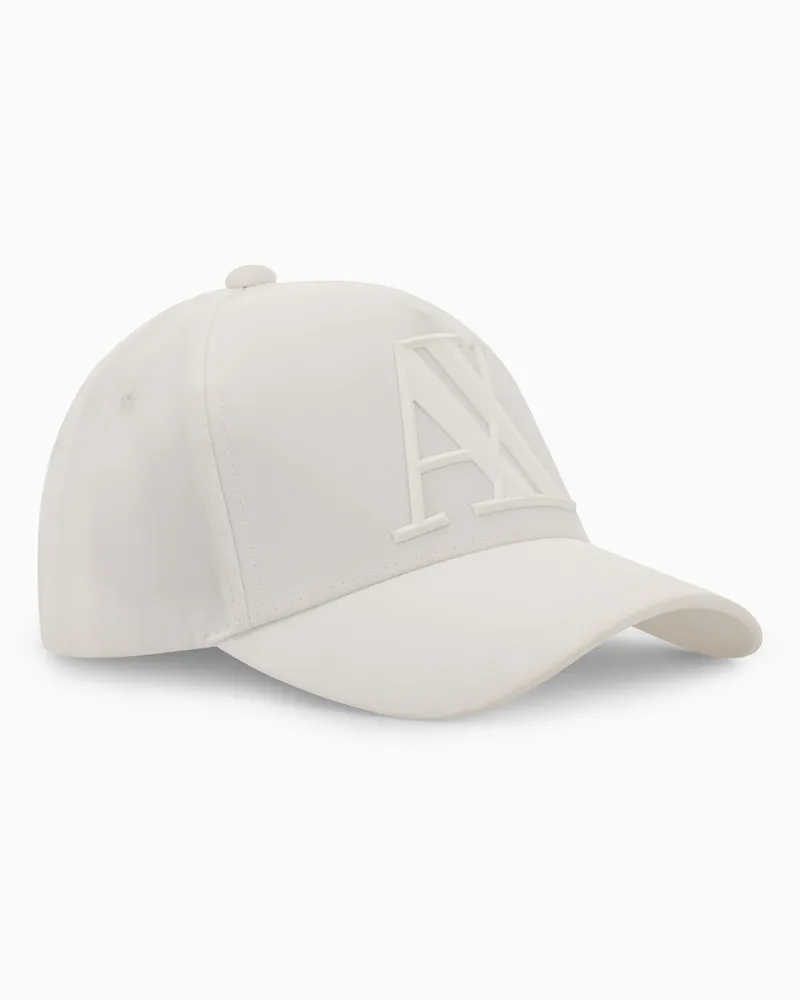 Armani Exchange Ultraleichte Nylon-Sportkappe Weiß