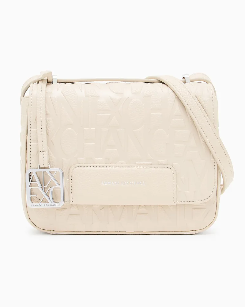 Armani Exchange Schultertasche mit Allover-Logo Beige