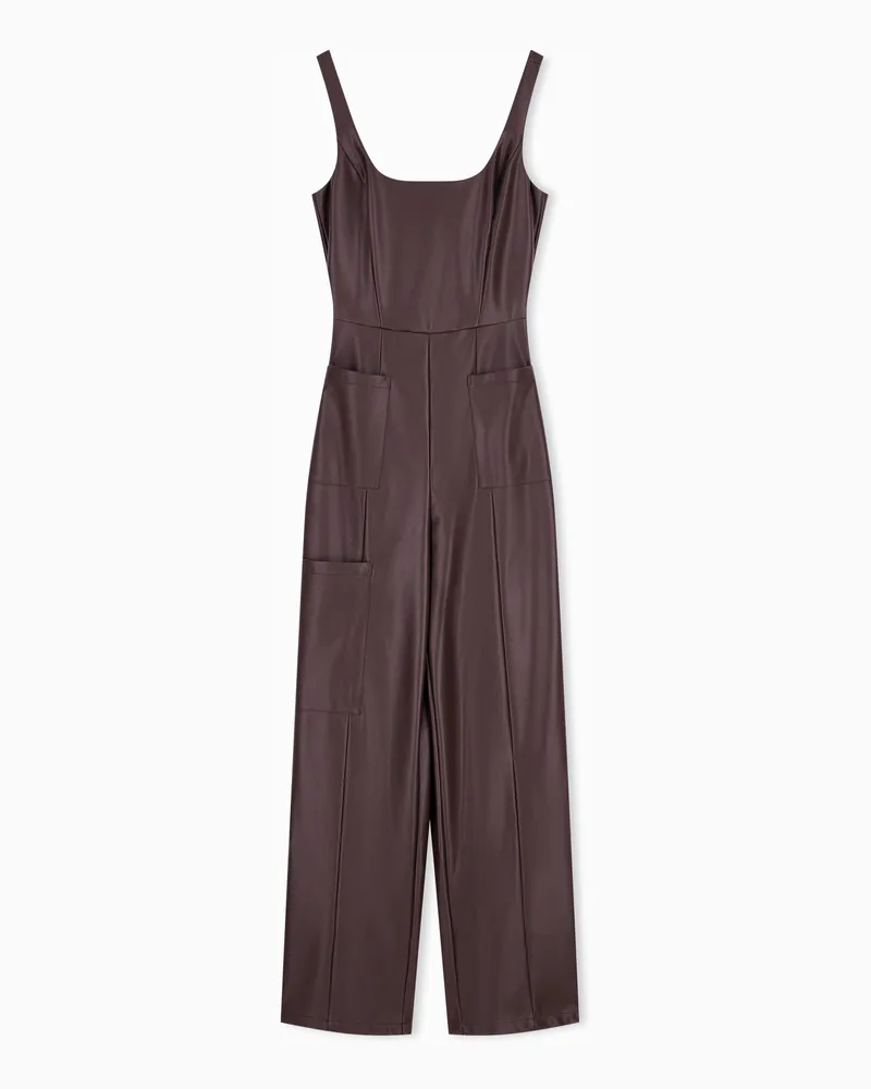 Armani Exchange Jumpsuit Regular Fit mit Strickdetails Braun