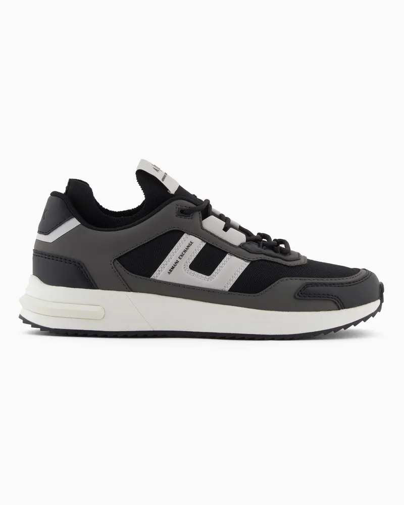 Armani Exchange Sneaker mit kontrastierenden Details Grau