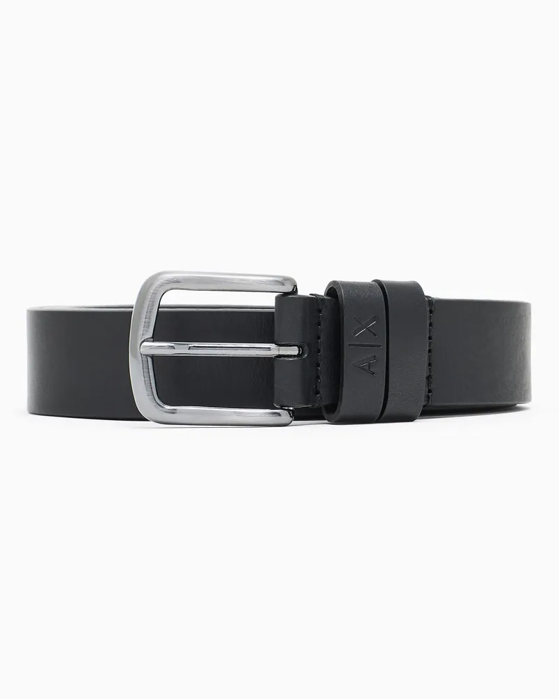 Armani Exchange Ledergürtel Schwarz