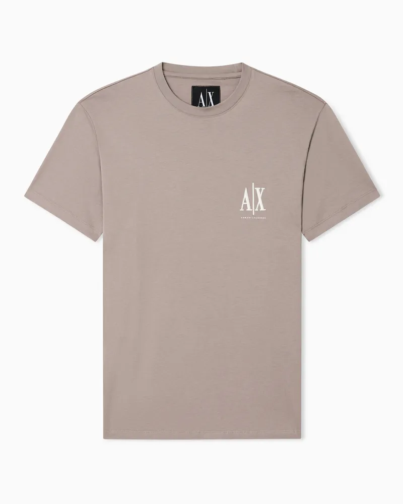 Armani Exchange Icon-T-Shirt mit normaler Passform Beige