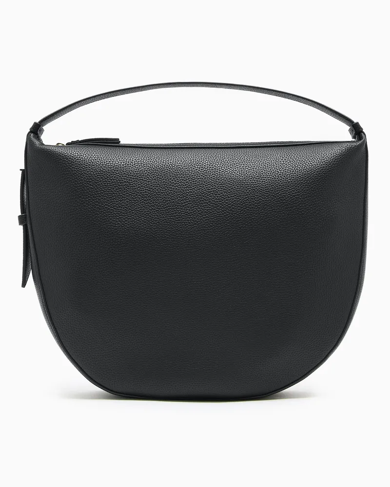 Armani Exchange Hobo-Umhängetasche mit ASV-Logo Schwarz