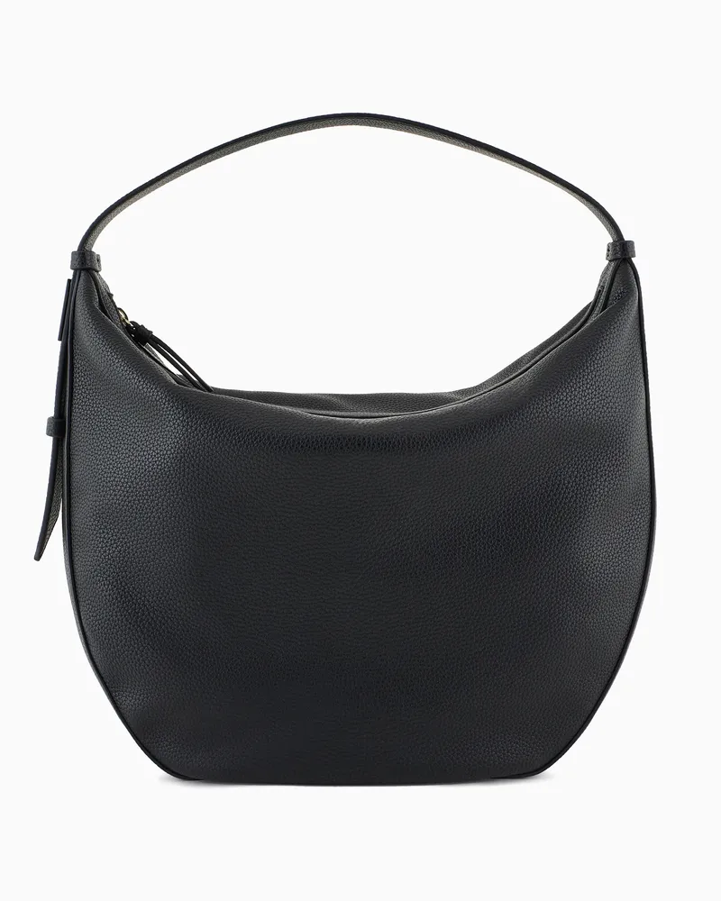 Armani Exchange Hobo-Umhängetasche mit ASV-Logo Schwarz