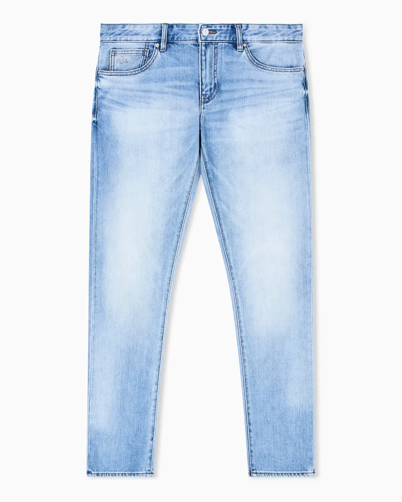 Armani Exchange Skinny-Jeans aus Stretch-Denim Blau