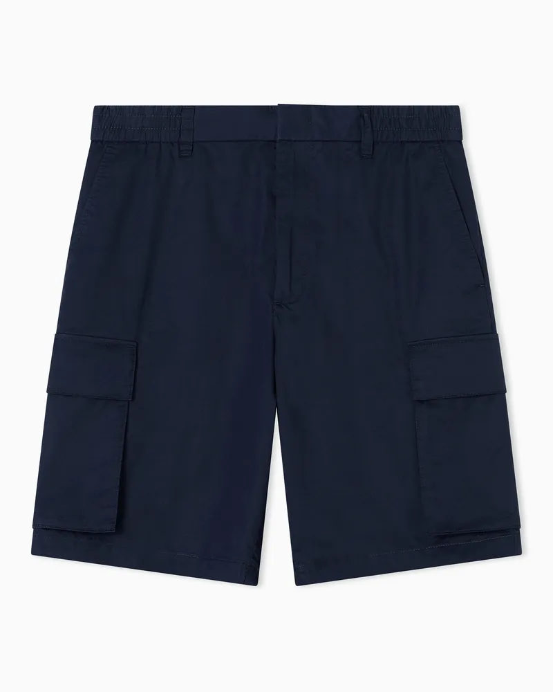 Armani Exchange Twill-Cargo-Bermudashorts Marineblau
