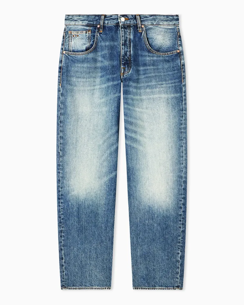 Armani Exchange Jeans in klassischer Waschung, lässige Passform, blau Blau
