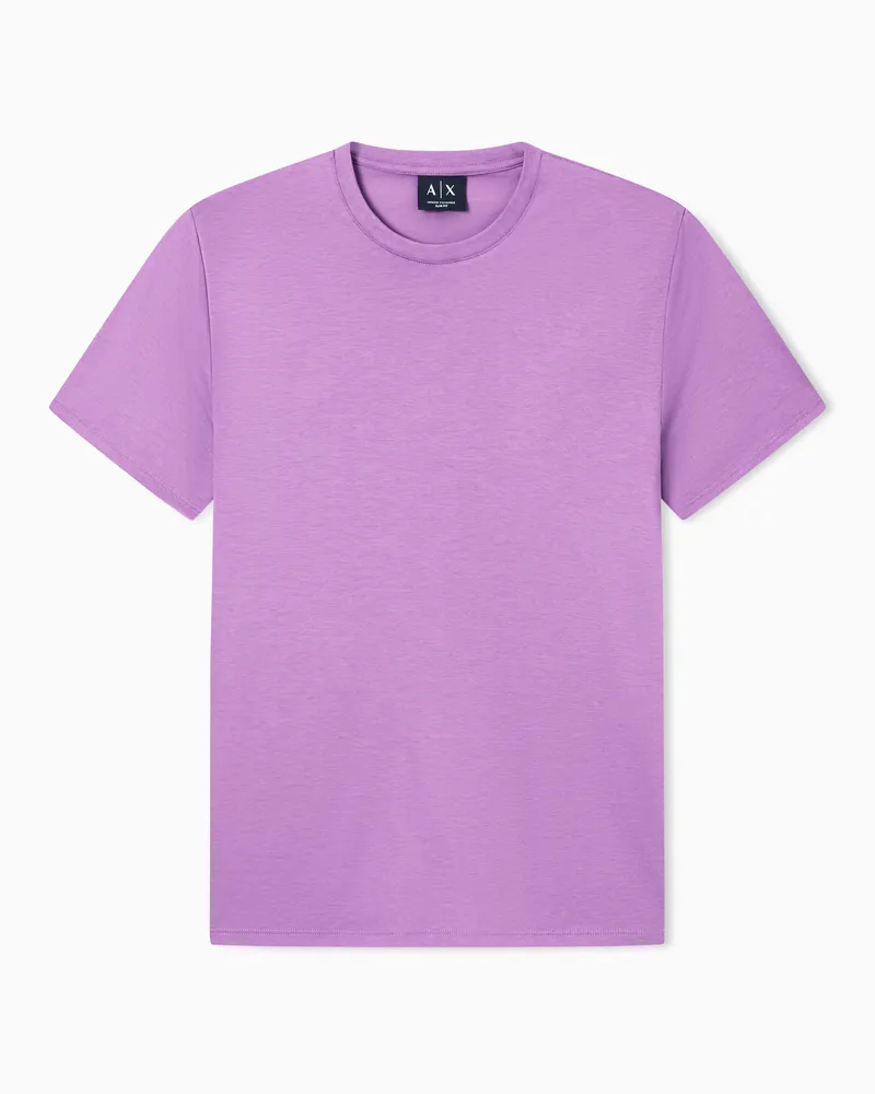 Armani Exchange T-Shirt Slim Fit Passform aus Pima-Baumwolle Violett