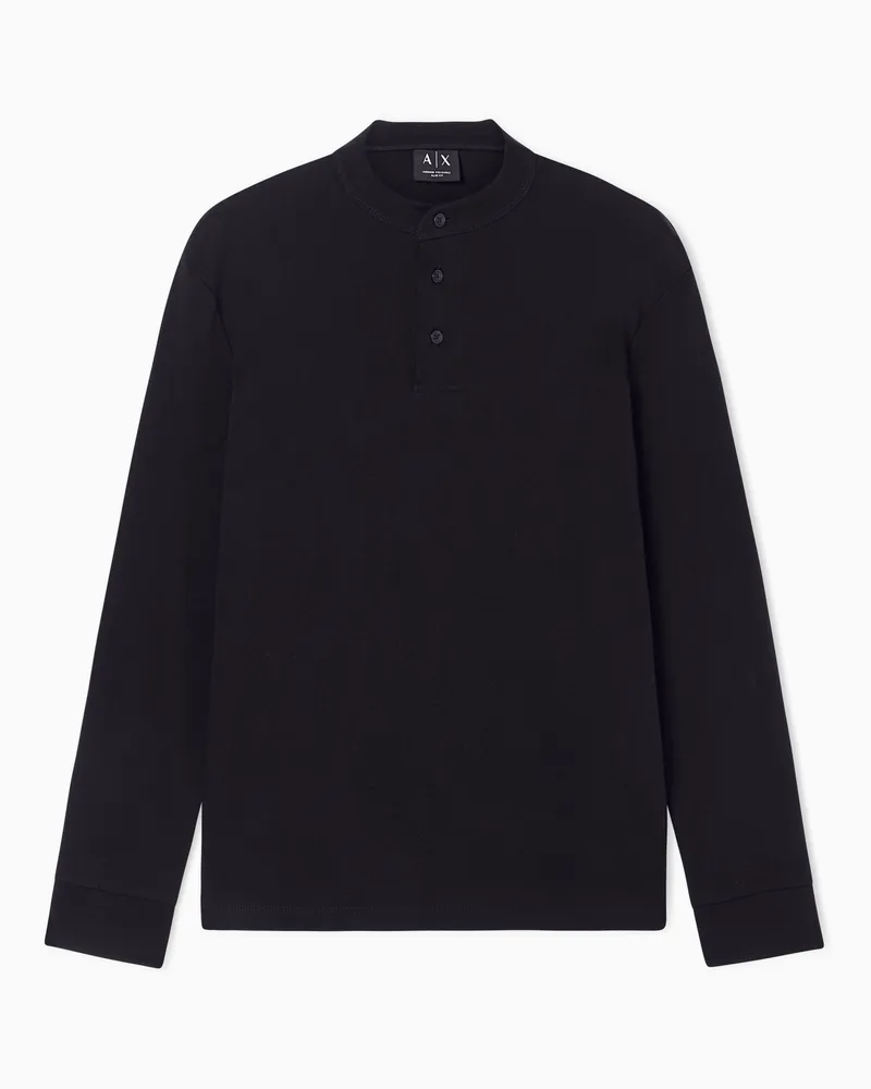 Armani Exchange Cotton polo shirt Schwarz