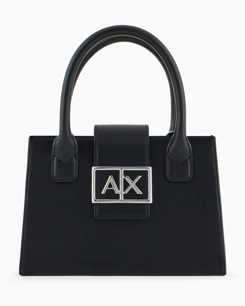 Armani Exchange ASV Kleine Trapez-Handtasche Schwarz