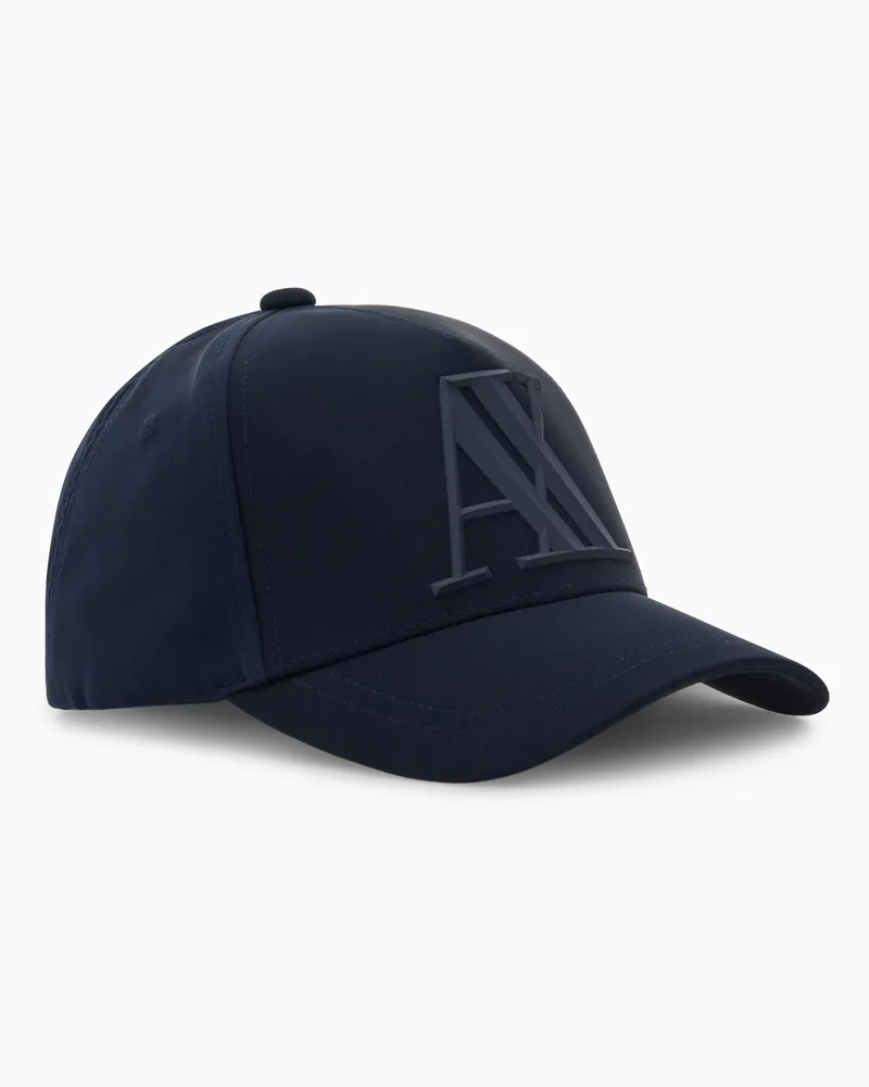 Armani Exchange Ultraleichte Nylon-Sportkappe Marineblau