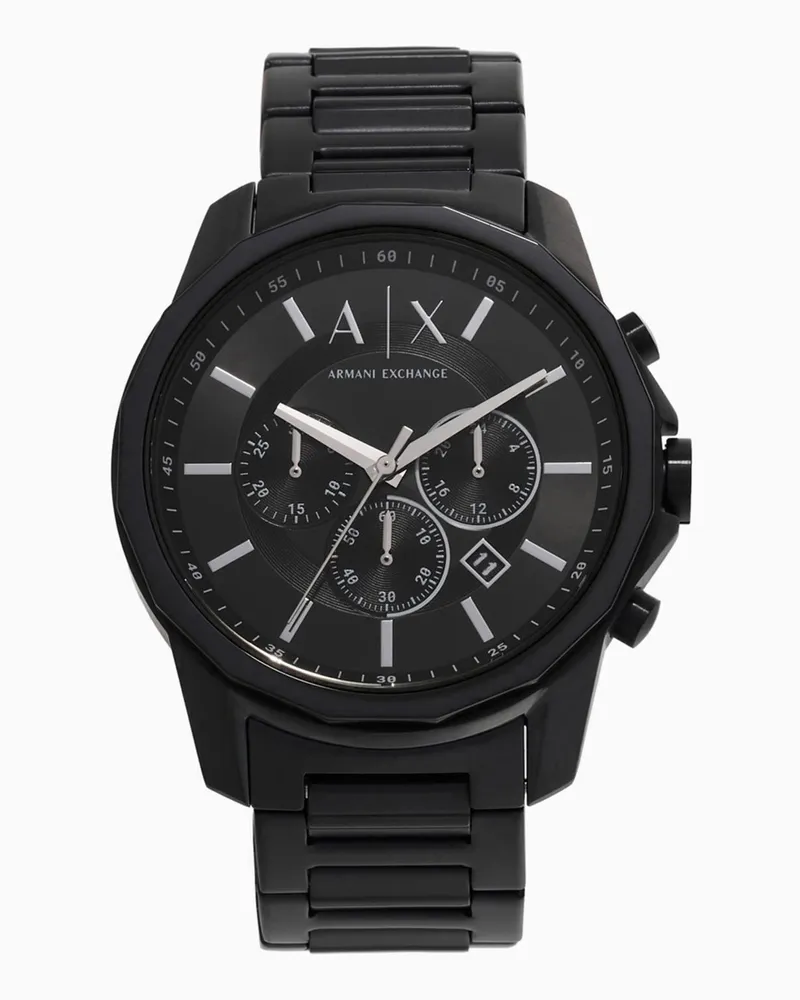 Armani Exchange Chronograph Black Stainless Steel Watch Mehrfarbig