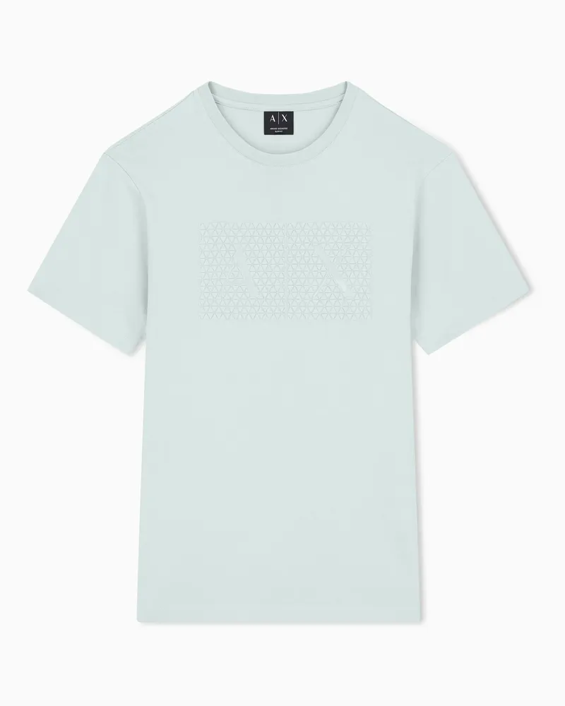 Armani Exchange Slim Fit T-Shirt Crossover aus Baumwolljersey Grün