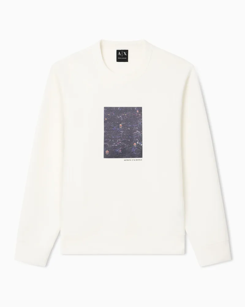 Armani Exchange Stretch Modal Sweatshirt Weiß