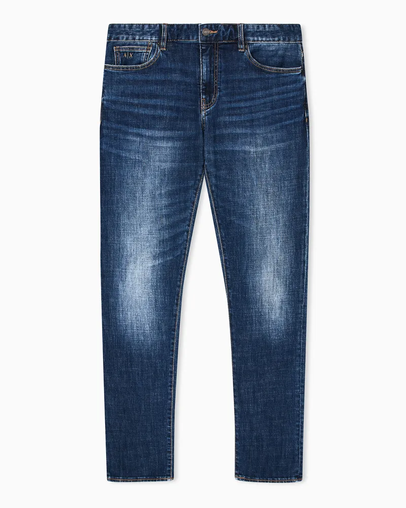 Armani Exchange Skinny-Jeans aus Stretch-Denim Blau