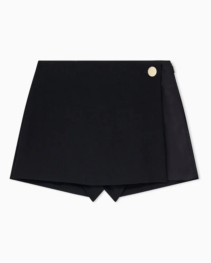 Armani Exchange Slim Fit Shorts Up For Party mit Wickeloptik und Knopf Schwarz