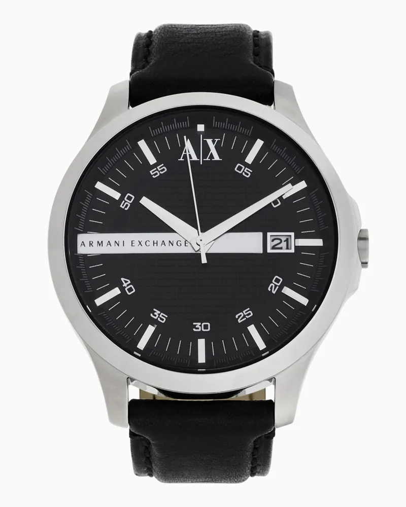 Armani Exchange Dreizeigeruhr mit Lederarmband Mehrfarbig