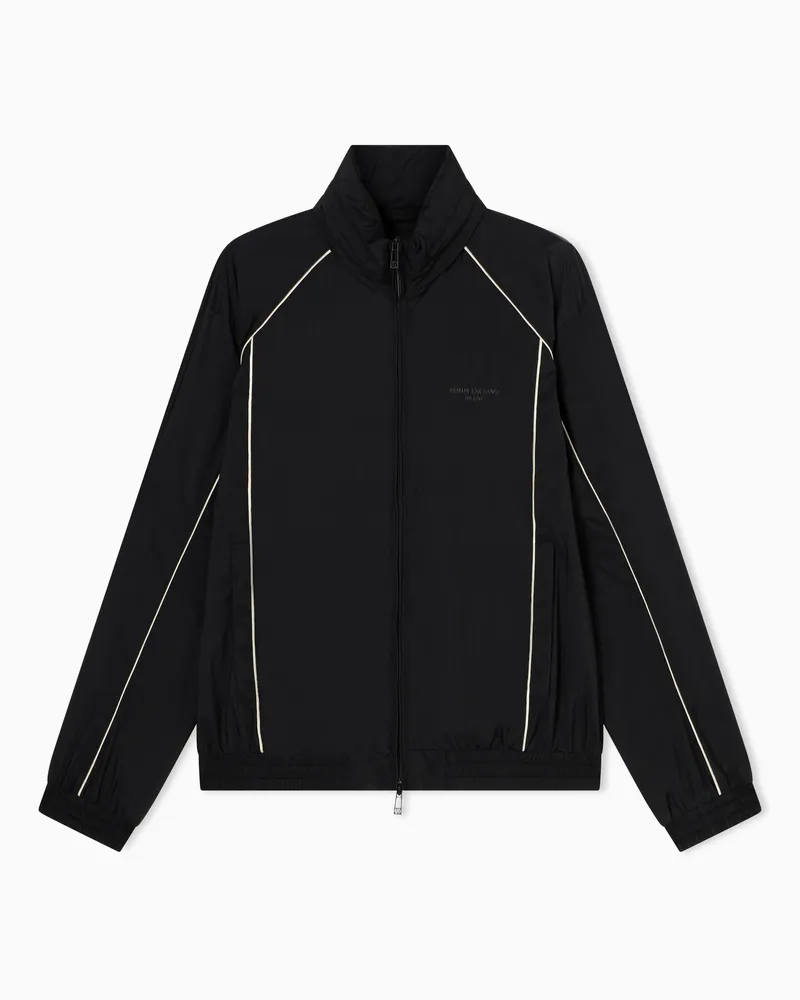 Armani Exchange Lightweight bomber jacket in technical nylon Schwarz