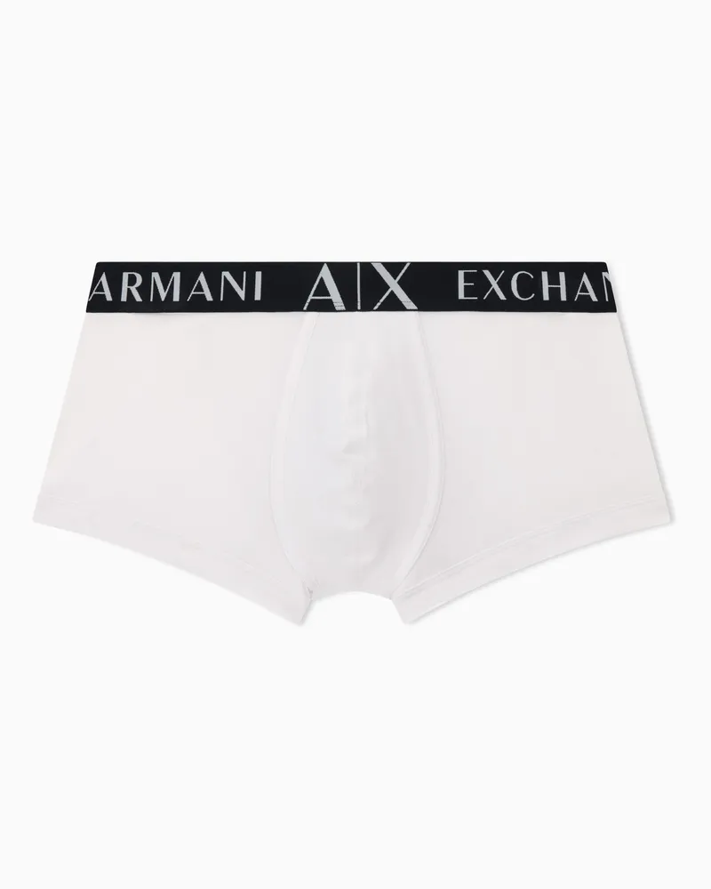 Armani Exchange Boxershorts aus Stretch-Komfort-Baumwolle Weiß