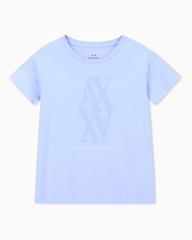 Armani Exchange Relaxed Fit T-Shirts Hellblau
